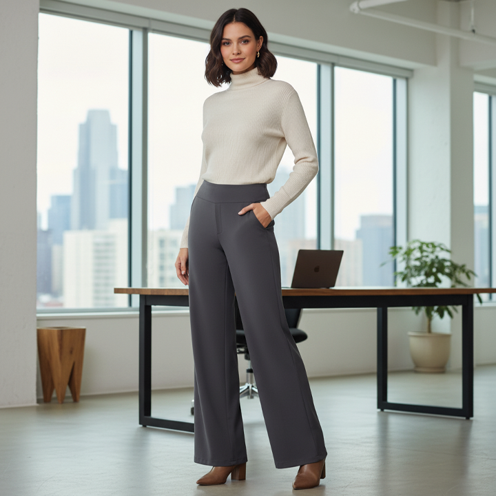Julie | Wide Leg Trousers Women – High-Rise, Relaxed Fit 9