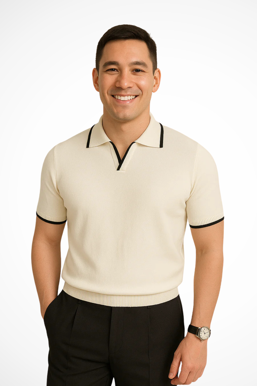 Justin | Men's Polo Shirt – Slim Fit With Contrast Trim 2