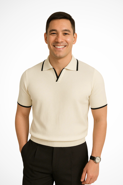 Justin | Men's Polo Shirt – Slim Fit With Contrast Trim 2