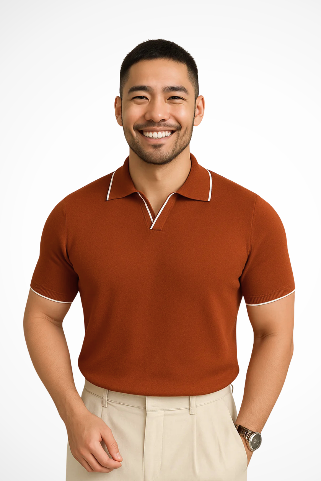Justin | Men's Polo Shirt – Slim Fit With Contrast Trim 4