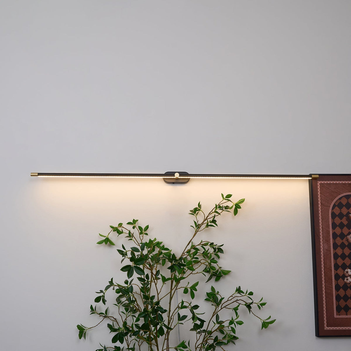Linear Wall Lamp Metal & Acrylic, 68/98/128 cm | Black or Gold, Warm or Cool White | Integrated LED, Bathroom Safe 13