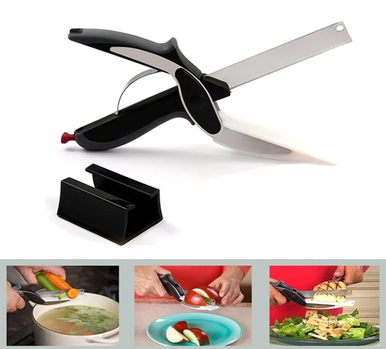 Kitchen Scissors & Cutting Board Set, Stainless Steel Blade | 12.7 cm Blade, ABS Handle | Cuts Meat, Veg & Cheese