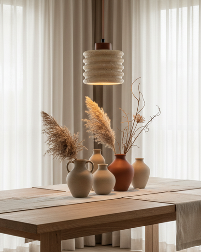 Kōmei | Natural Stone Pendant Lighting – Elegant Modern Design 1