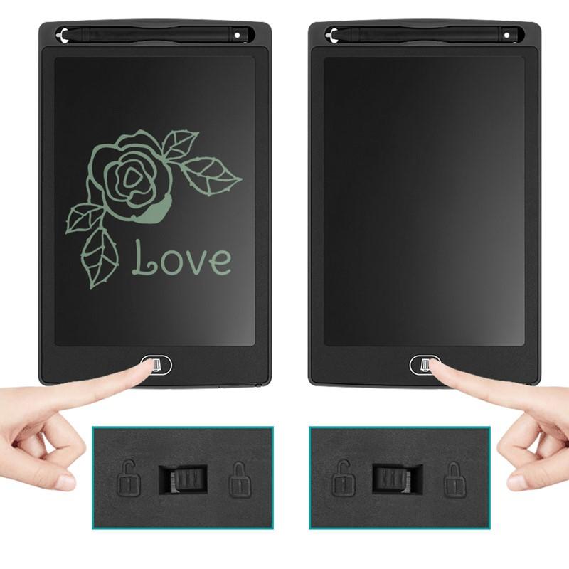 LCD Writing Tablet with ABS Frame | Magnetic Fridge Mount with Erase Button | Mess-Free Drawing & Writing for Kids