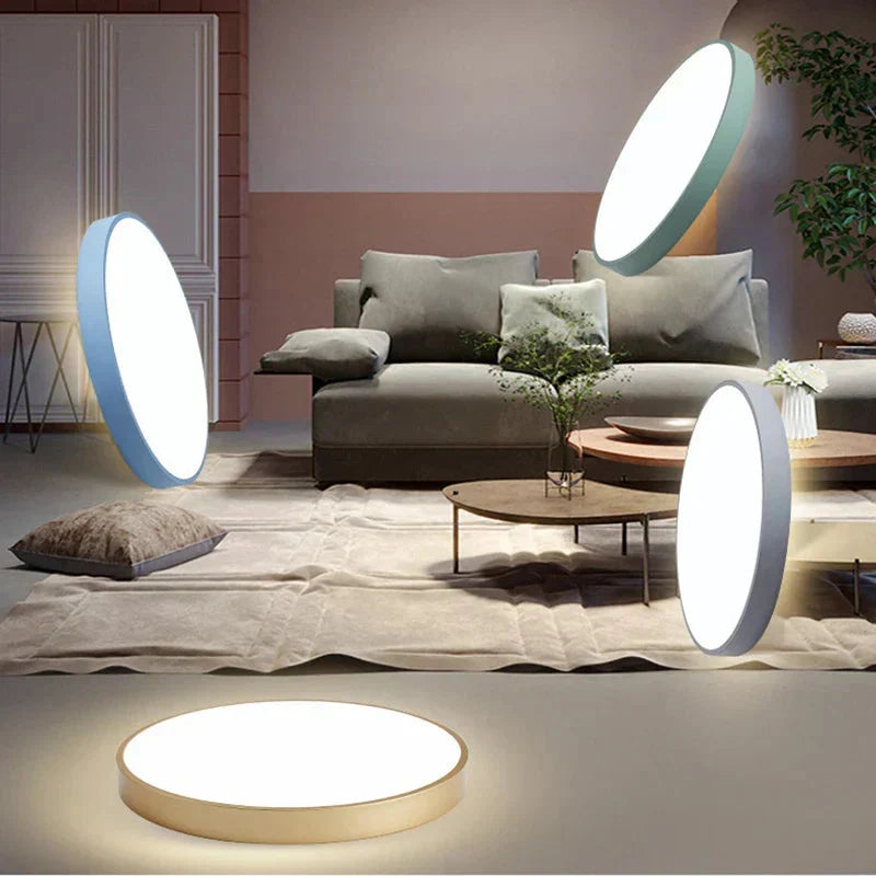 Modern Minimalist Round LED Ceiling Light 1-Light Lasson Living