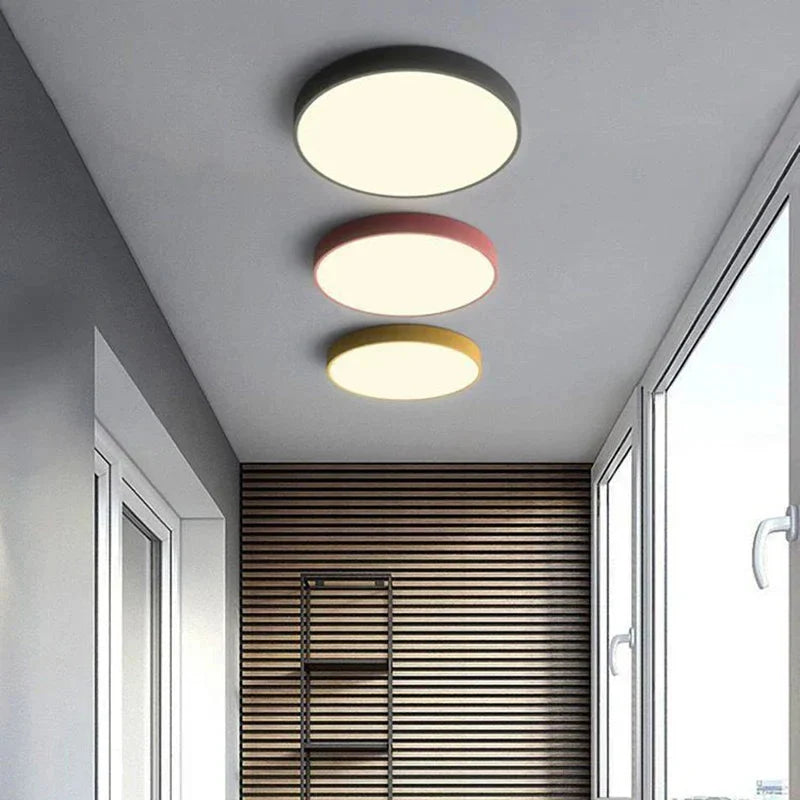 Modern Minimalist Round LED Ceiling Light 1-Light Lasson Living
