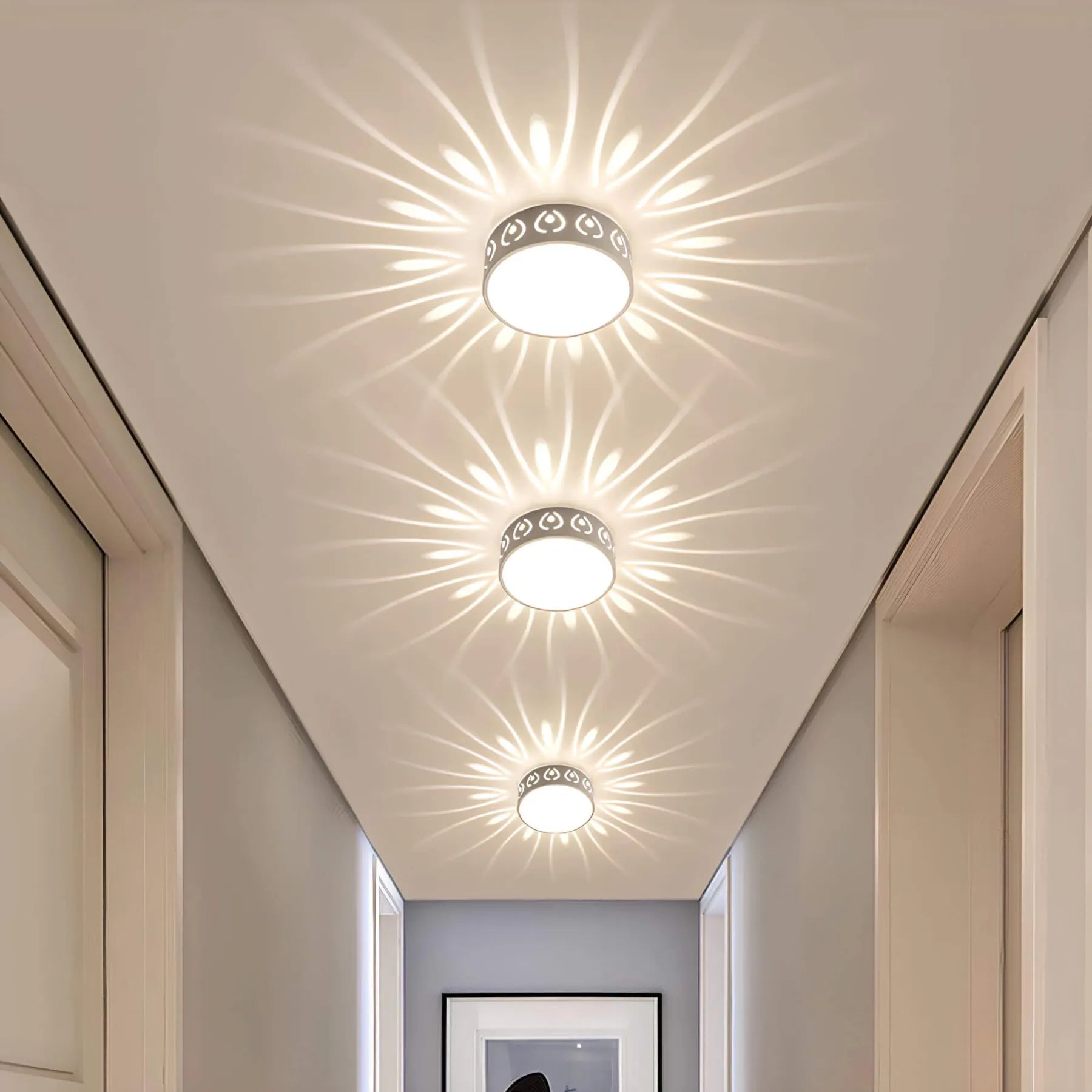 LED Ceiling Light | SkyGlow Crystal-Acrylic Flush Mount Fixture