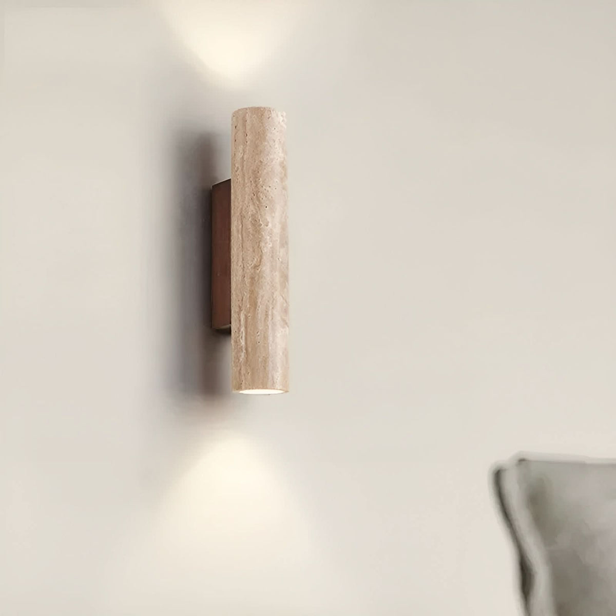 LED Wall Light - Natural Stone Design for Modern Interiors - Up-and-Down Lighting