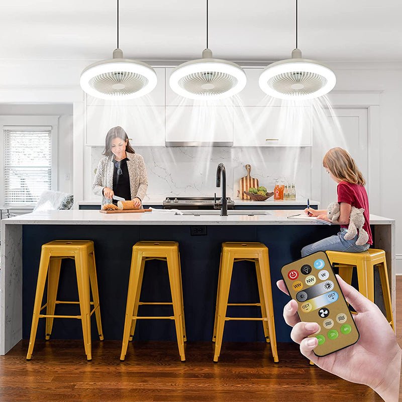 LED Ceiling Fan Light with Remote Control – Easy Screw-In Installation 1