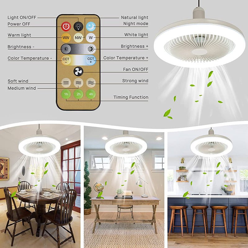 LED Ceiling Fan Light with Remote Control – Easy Screw-In Installation 6