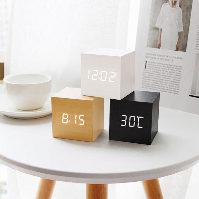 Digital Cube Alarm Clock | Matte Finish LED Display