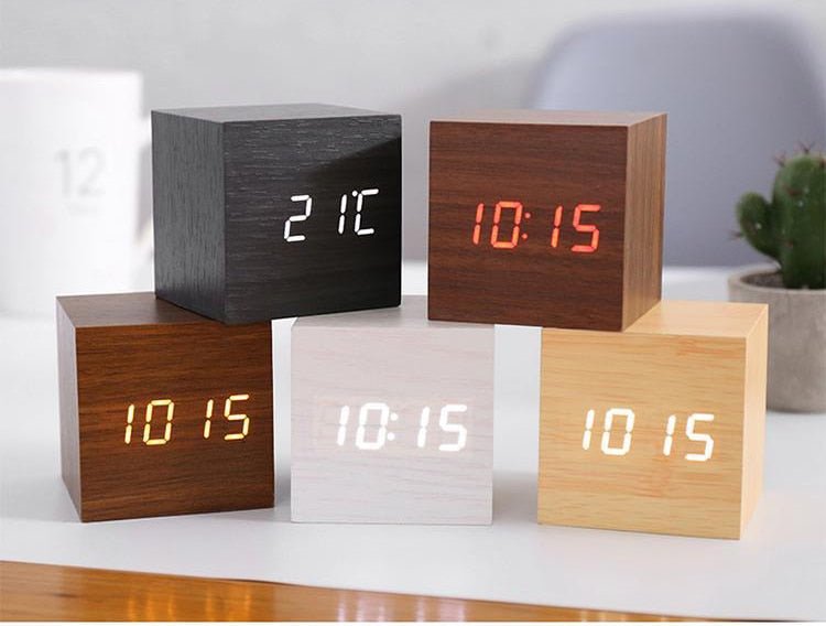 Digital Cube Alarm Clock | Matte Finish LED Display