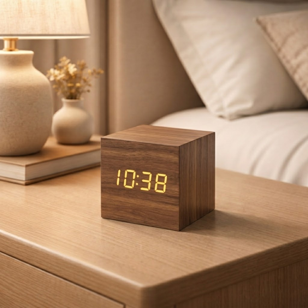 Digital Cube Alarm Clock | Matte Finish LED Display