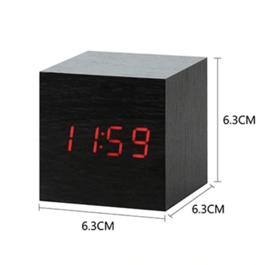 Digital Cube Alarm Clock | Matte Finish LED Display