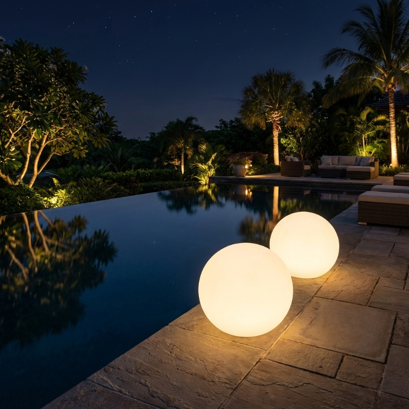 LED Garden Light – Rechargeable Waterproof Color-Changing Ball Design