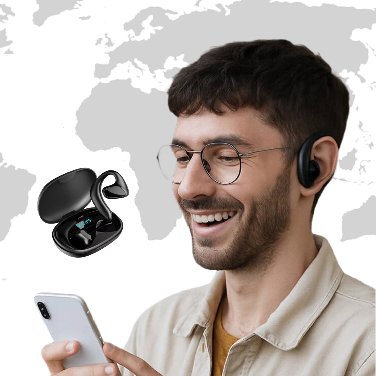 Language Translator Earbuds – Two Way Translation for Real Time Conversation | Bluetooth Device With 144 Languages Supported 0