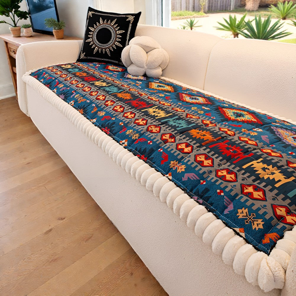 Last Day 50% OFF | CozyFit™ Quilted Sofa Cover with Ethno Pattern 2