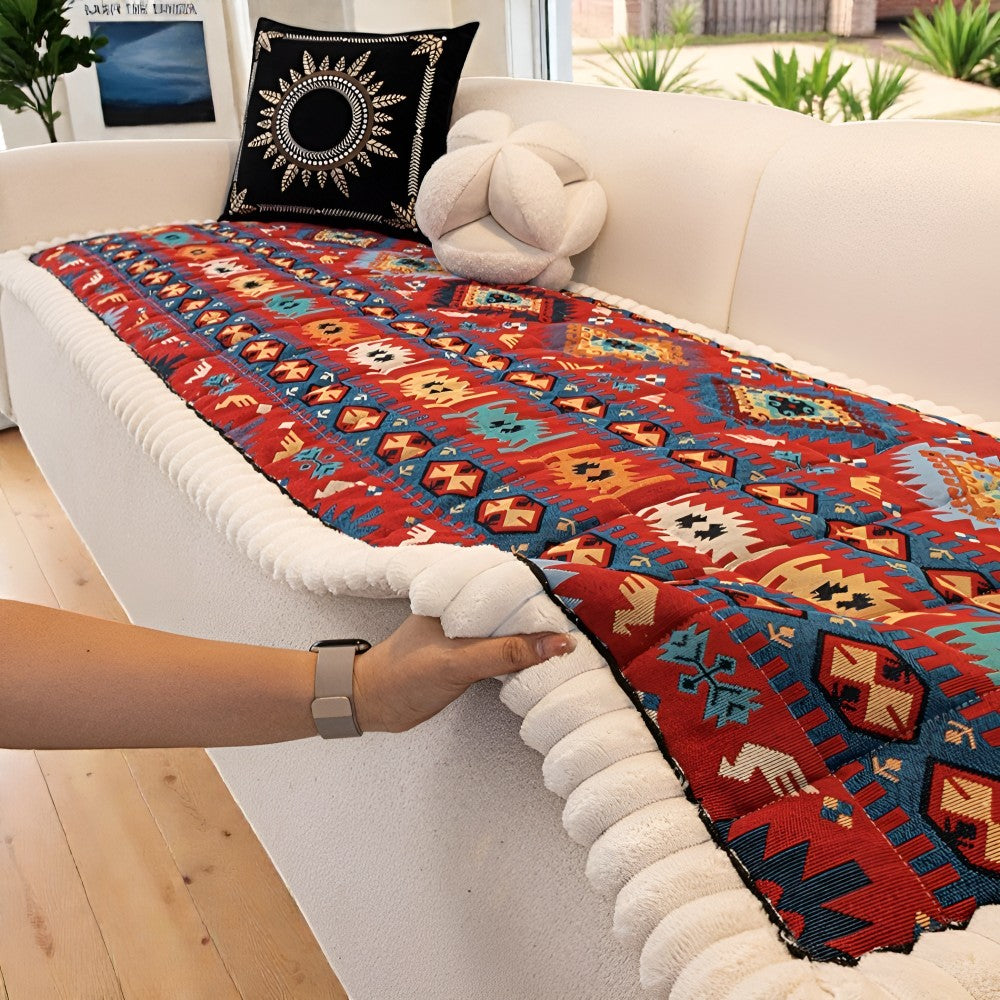 Last Day 50% OFF | CozyFit™ Quilted Sofa Cover with Ethno Pattern 5