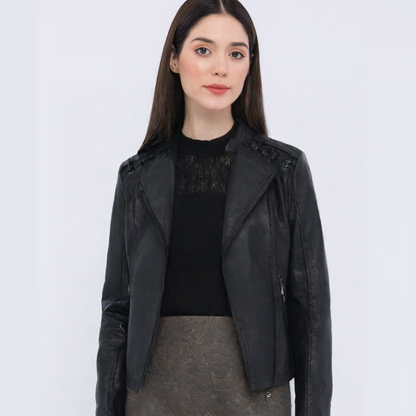 Lena | Women's Faux Leather Jacket – Classic Cut for Fall/Winter 1