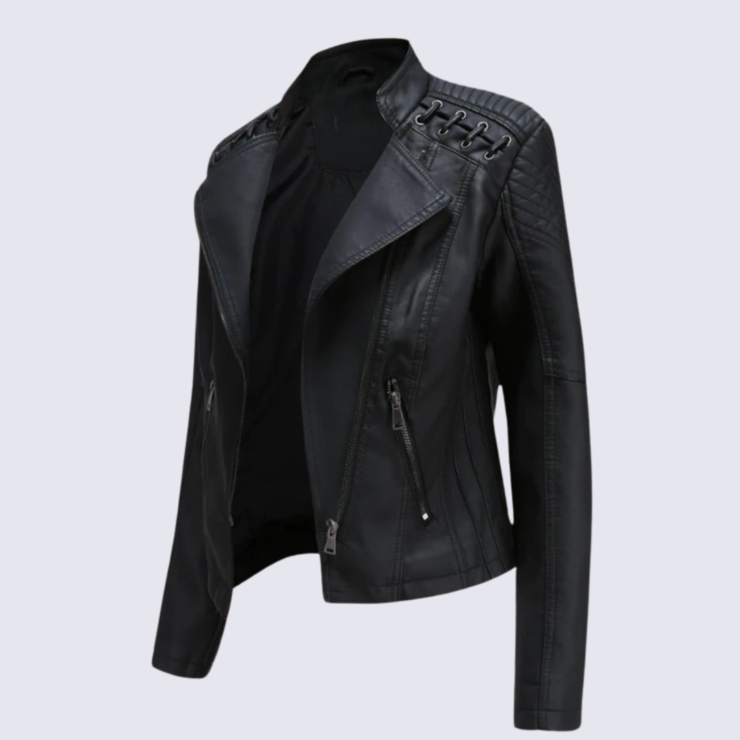 Lena | Women's Faux Leather Jacket – Classic Cut for Fall/Winter 2