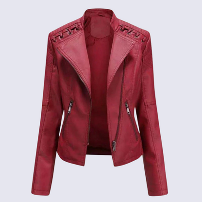 Lena | Women's Faux Leather Jacket – Classic Cut for Fall/Winter 7