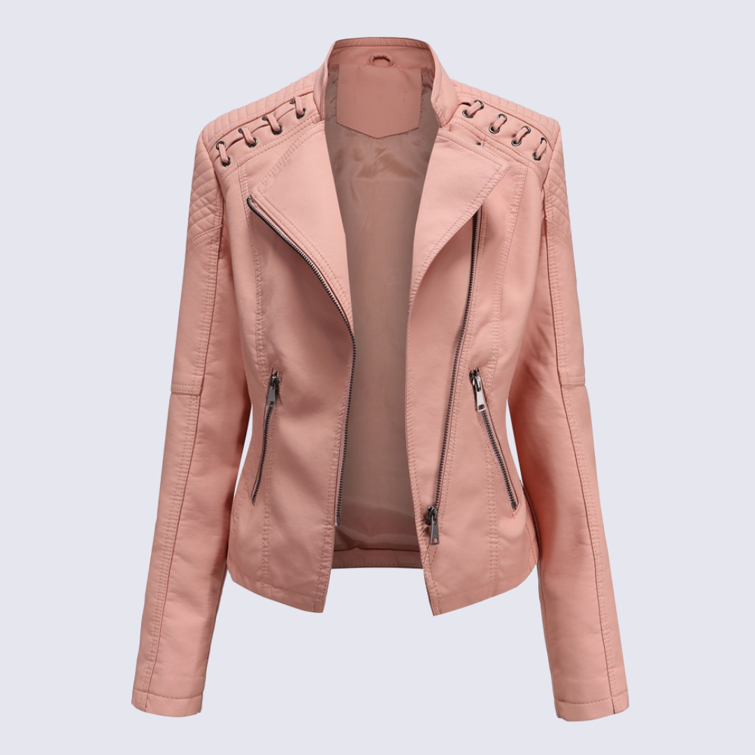 Lena | Women's Faux Leather Jacket – Classic Cut for Fall/Winter 8