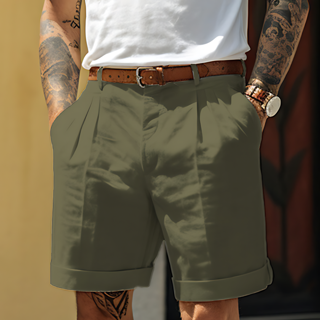 LinenBlend | Men's Shorts - Tailored Chino Design in Breathable Fabric 4