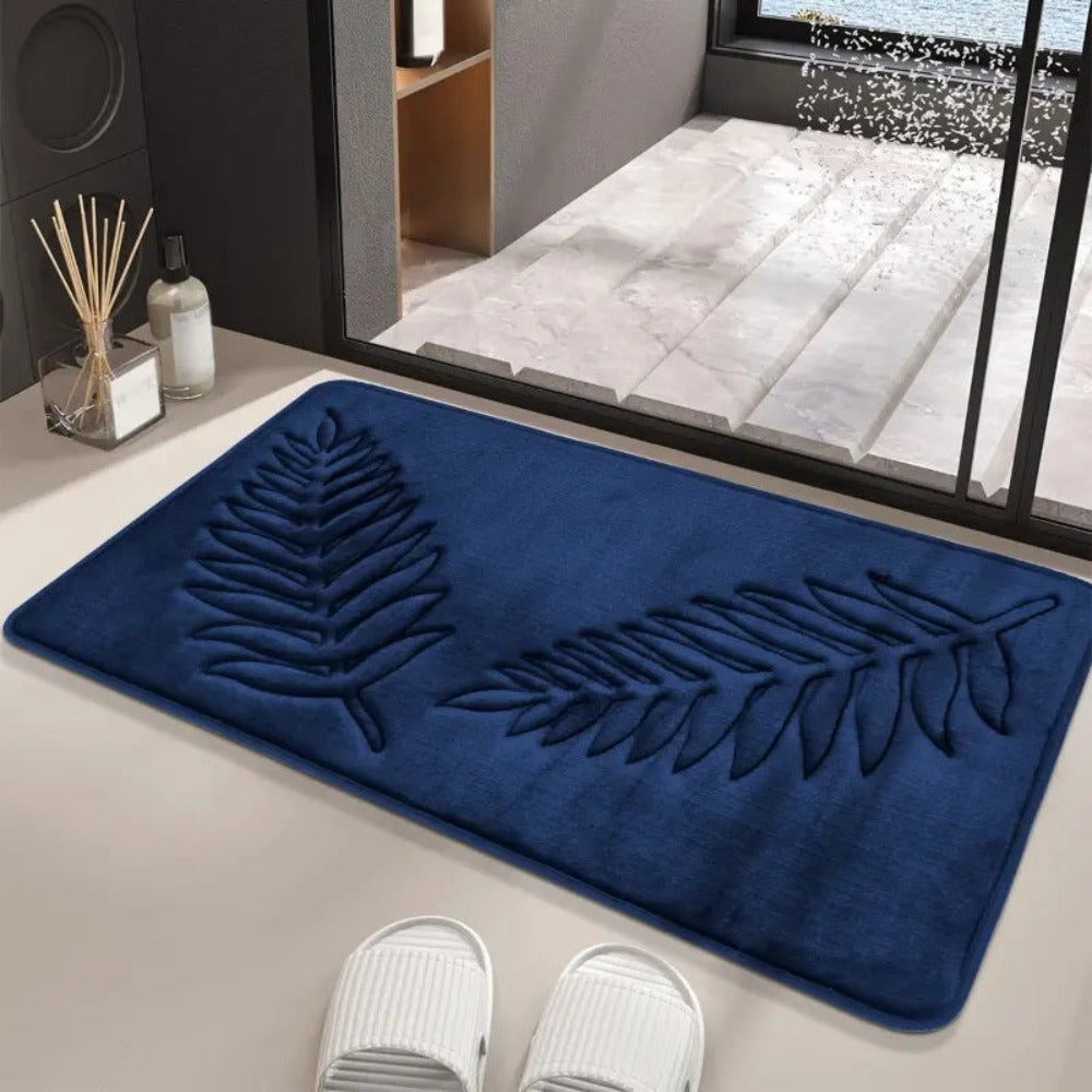LushLeaf | Non-Slip Bath Mat Set – Memory Foam & Velvet Surface