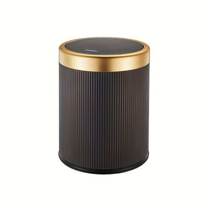 Luxury Oval Trash Can | Press-Top Waste Bin with Dual Inner Bucket 7