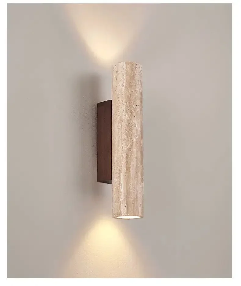 Luxury Travertine Up & Down Wall Sconce 0