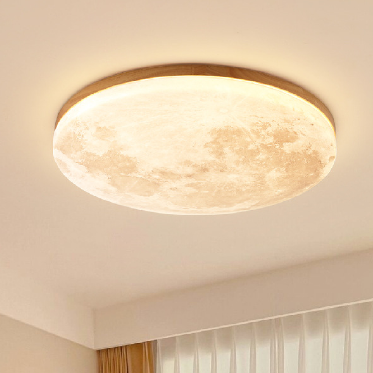 Round Disc Ceiling Light Acrylic & Metal | Tri-Colour Dimmable LED Panel | Soft Ambient Glow for Bedroom, Living & Dining Rooms 1