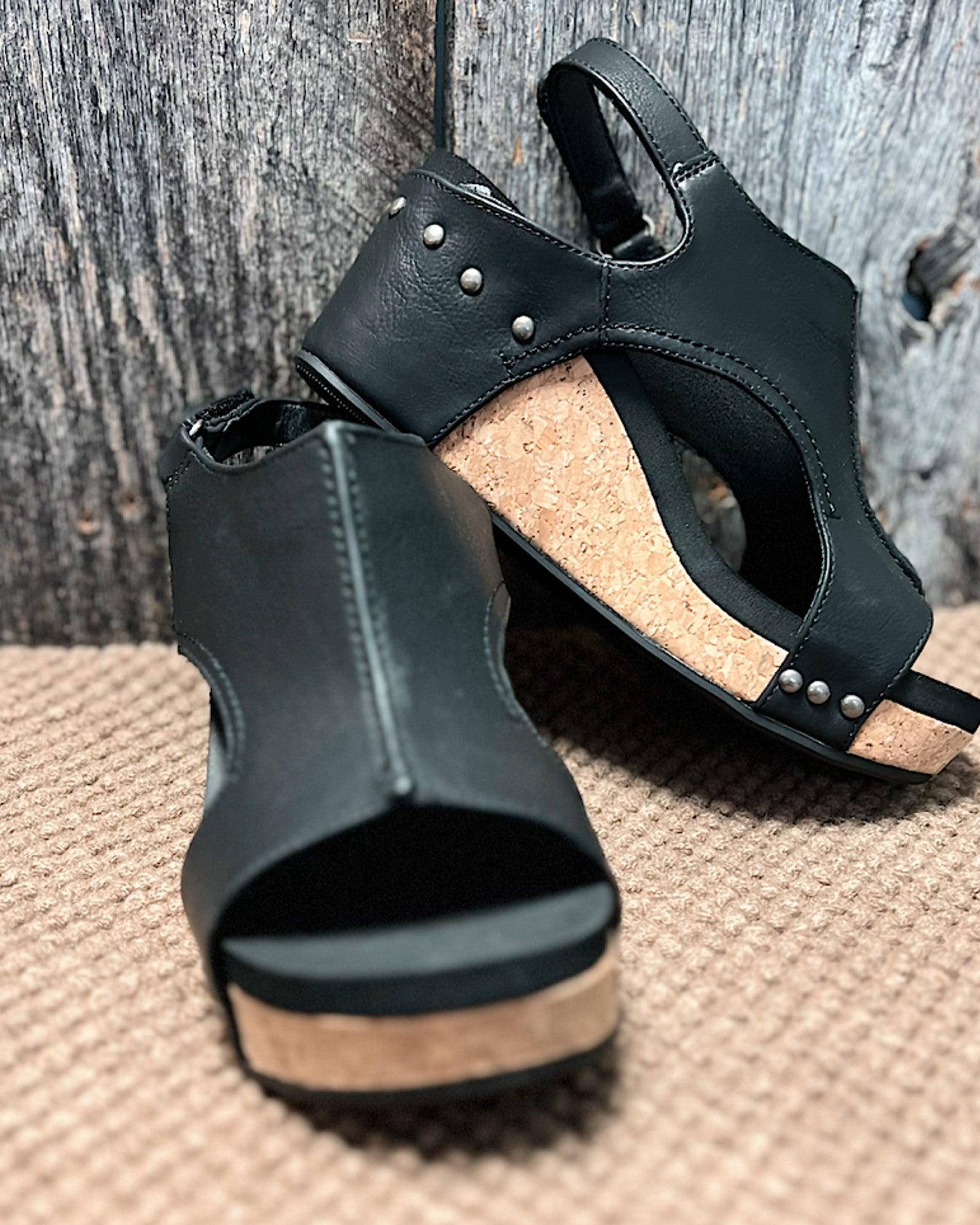 Madeline | Vegan Wedge Sandals for Women - Cushioned Sole with Cork Wedge 8