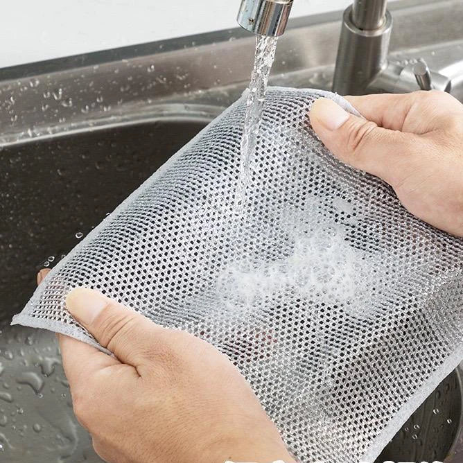 Magic Clean Double Sided Cloth | Wire Mesh Scrubber