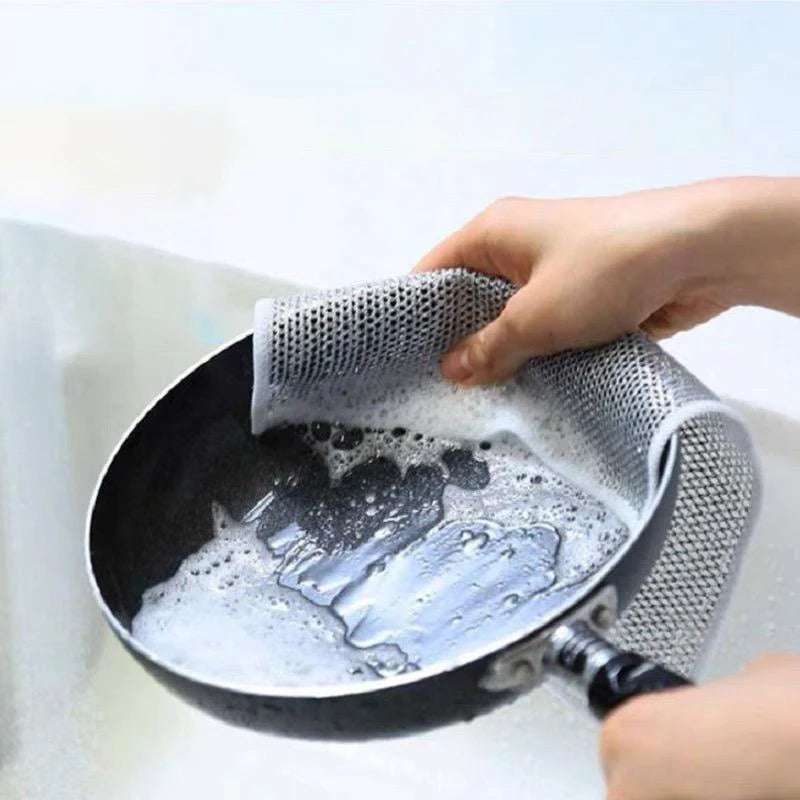Magic Clean Double Sided Cloth | Wire Mesh Scrubber