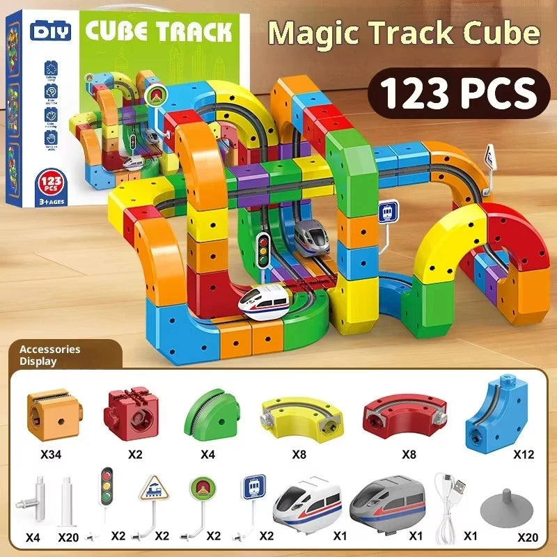 Magnetic AntiGravity Track Set | DIY Cube Building Design