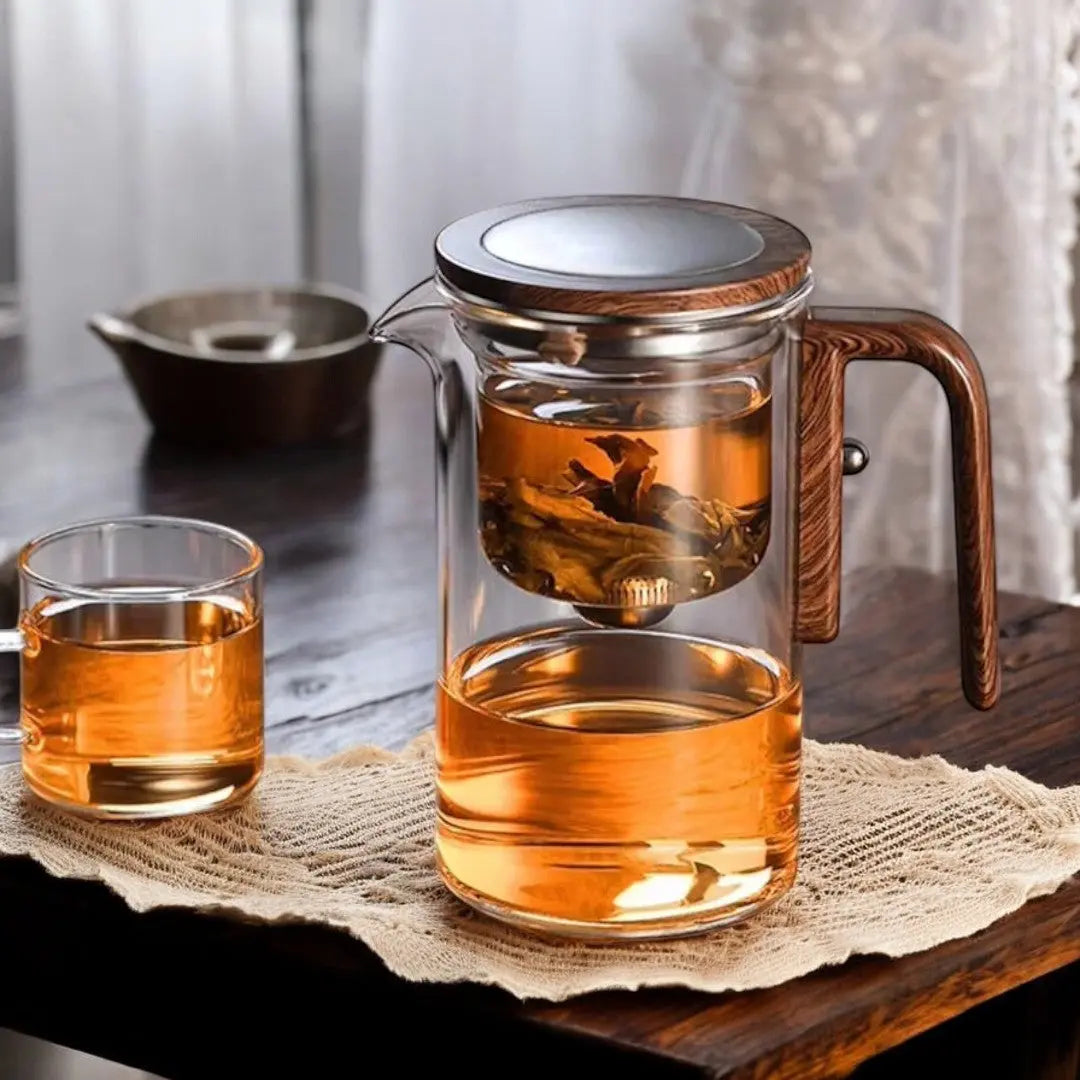 Magnetic Filtration Glass Teapot with Infuser | Heat-Resistant Design