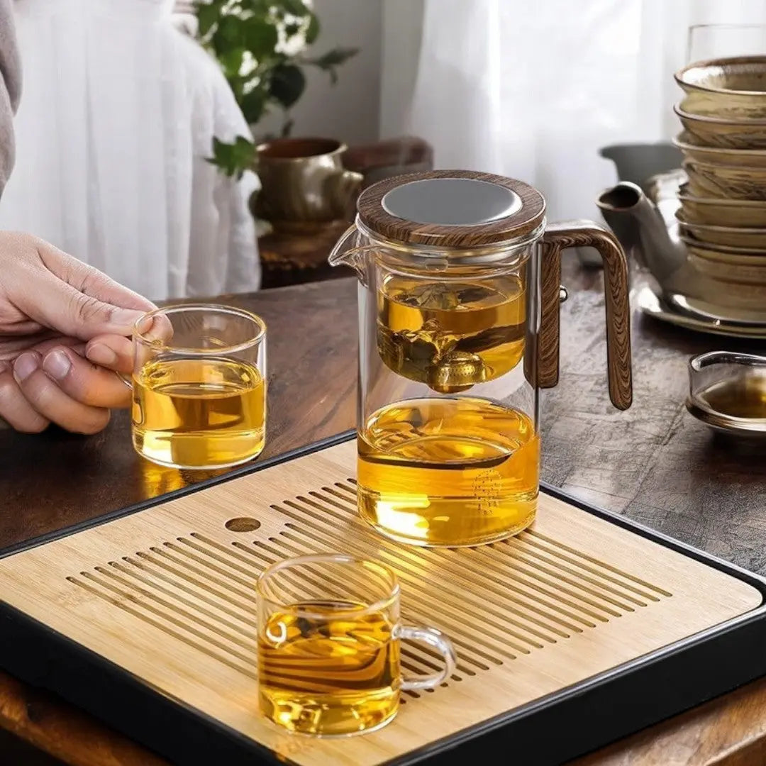 Magnetic Filtration Glass Teapot with Infuser | Heat-Resistant Design