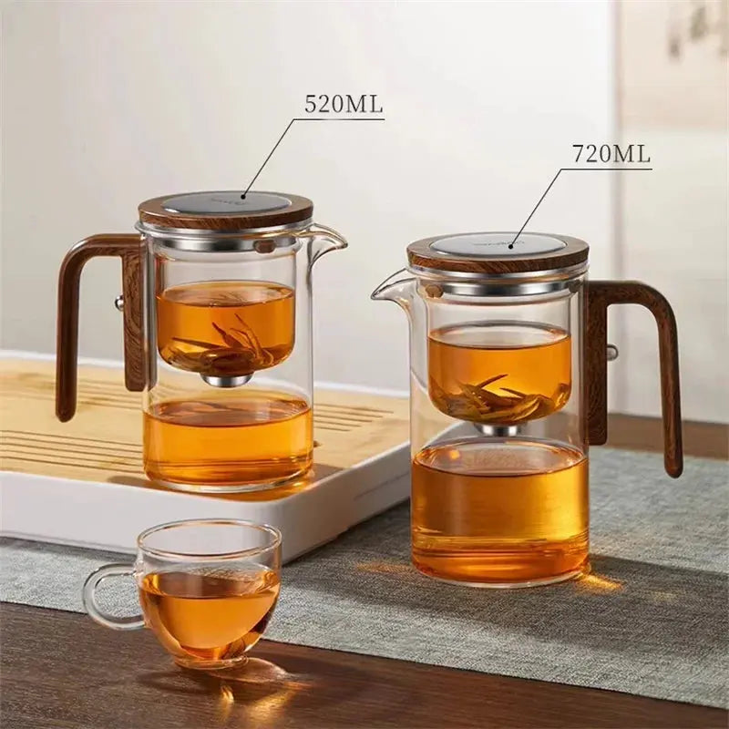 Magnetic Filtration Glass Teapot with Infuser | Heat-Resistant Design