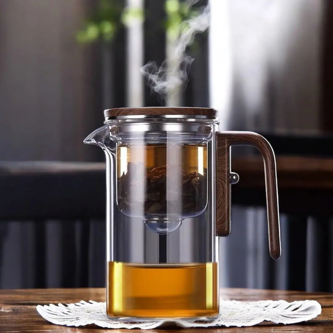 Magnetic Filtration Glass Teapot with Infuser | Heat-Resistant Design