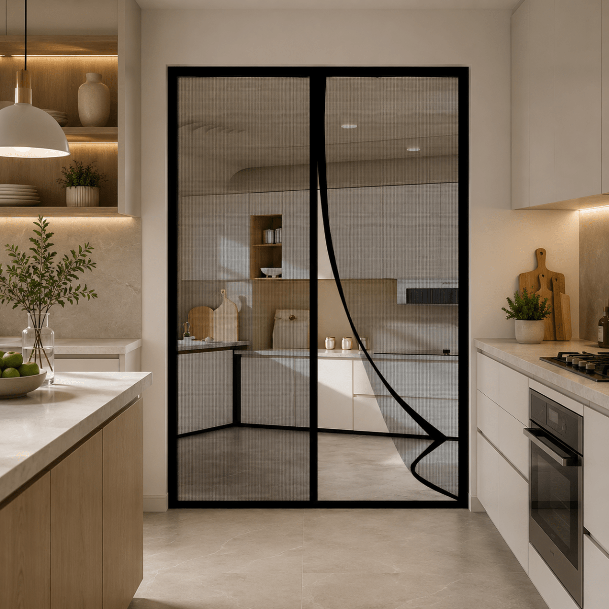 Magnetic Door Curtain – Breathable Mesh, Insect Protection for Balconies or Kitchens 0