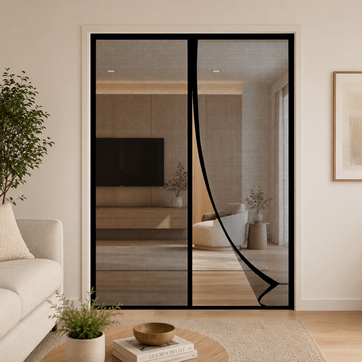 Magnetic Door Curtain – Breathable Mesh, Insect Protection for Balconies or Kitchens 2