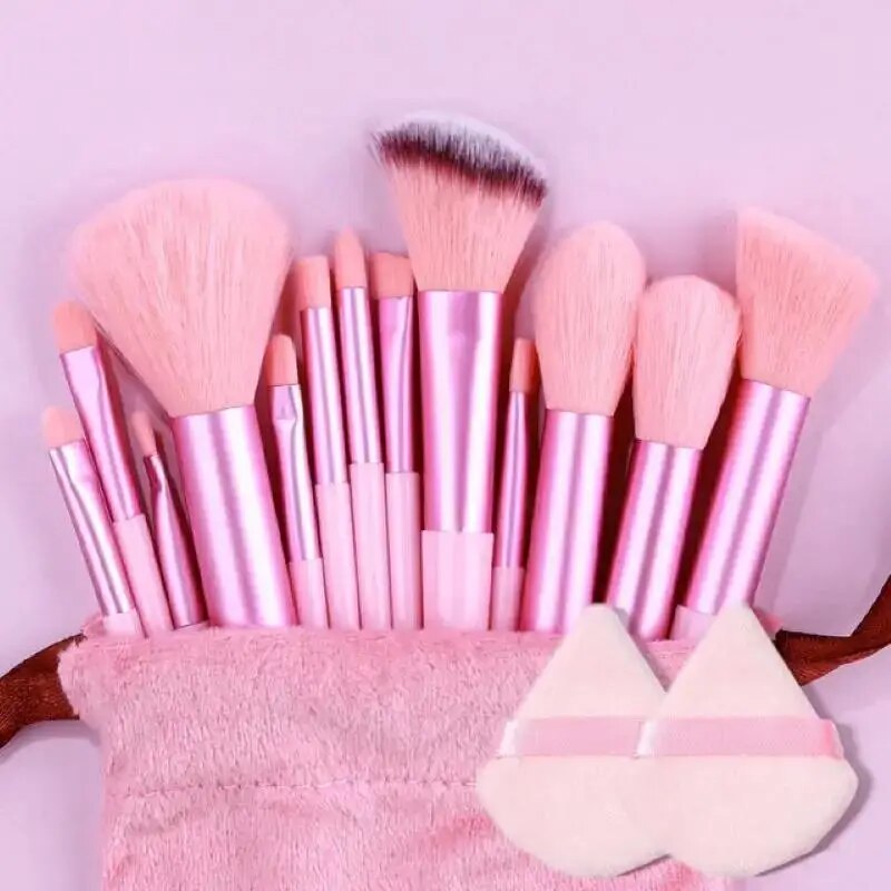 Makeup Brush Set for Women | 13-Piece Kabuki & Blending Brushes | Soft Fluffy Bristles for Flawless Foundation & Eyeshadow