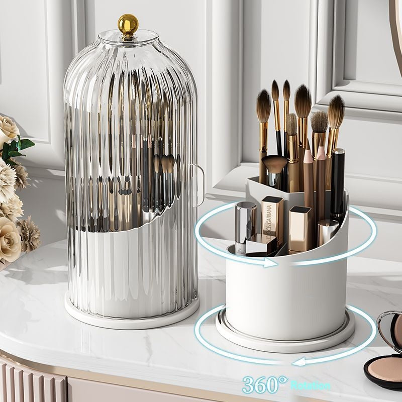 Makeup Organizer – 360° Rotation, Elegant Design for Vanity or Bathroom 2