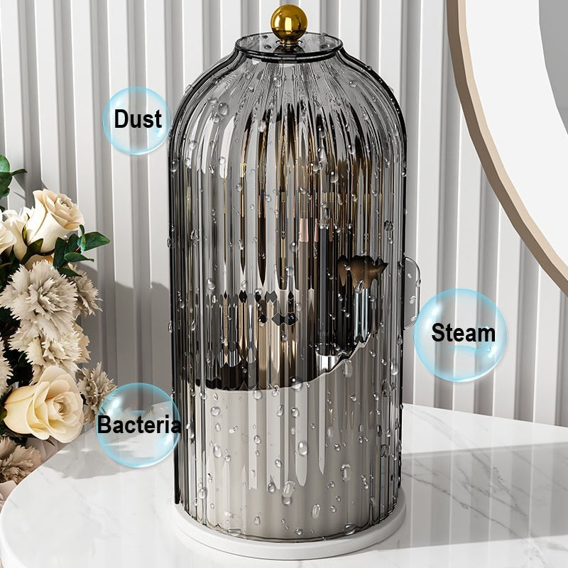Makeup Organizer – 360° Rotation, Elegant Design for Vanity or Bathroom 7