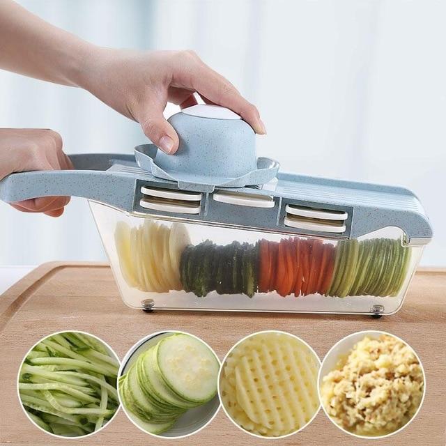 Mandoline Vegetable Slicer With Stainless Steel Blades 0