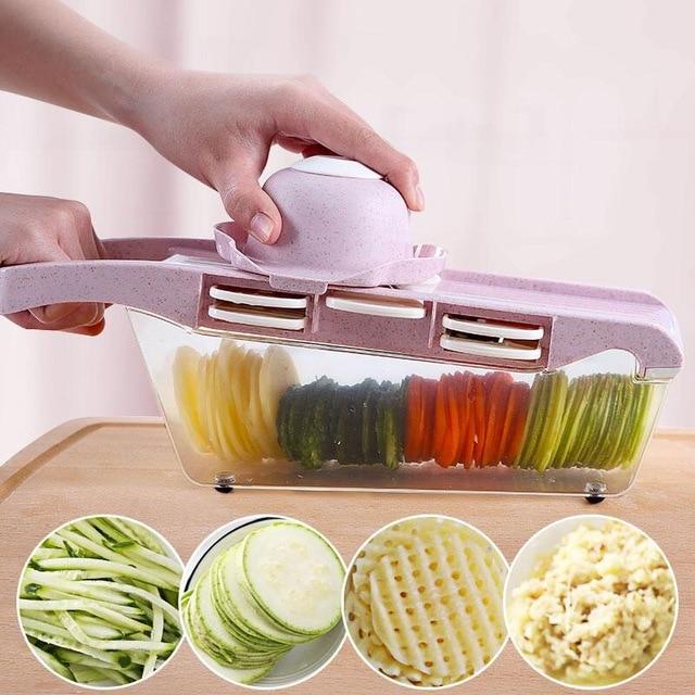 Mandoline Vegetable Slicer With Stainless Steel Blades 11