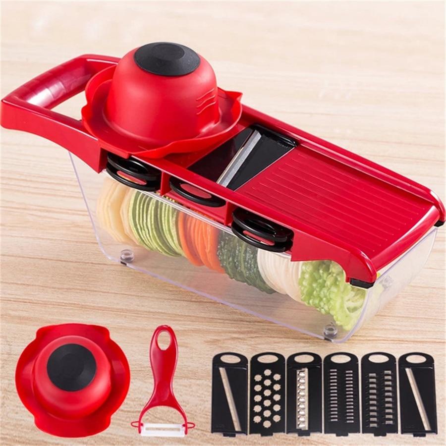Mandoline Vegetable Slicer With Stainless Steel Blades 4
