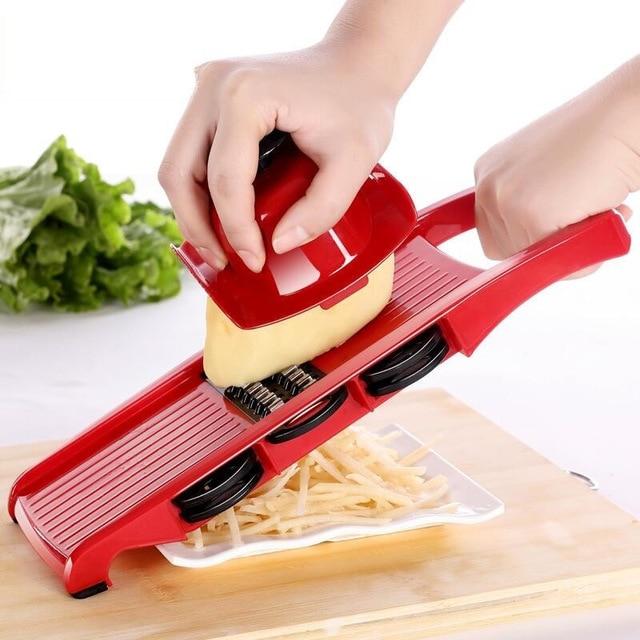 Mandoline Vegetable Slicer With Stainless Steel Blades 8