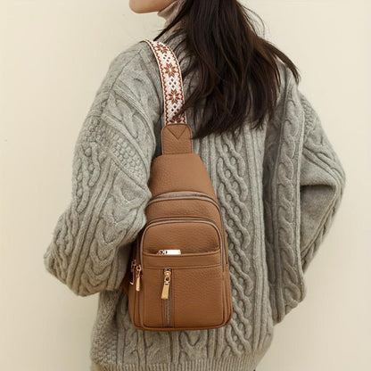 Margaret | Black Crossbody Bag for Women - Vegan Leather with Adjustable Strap 8