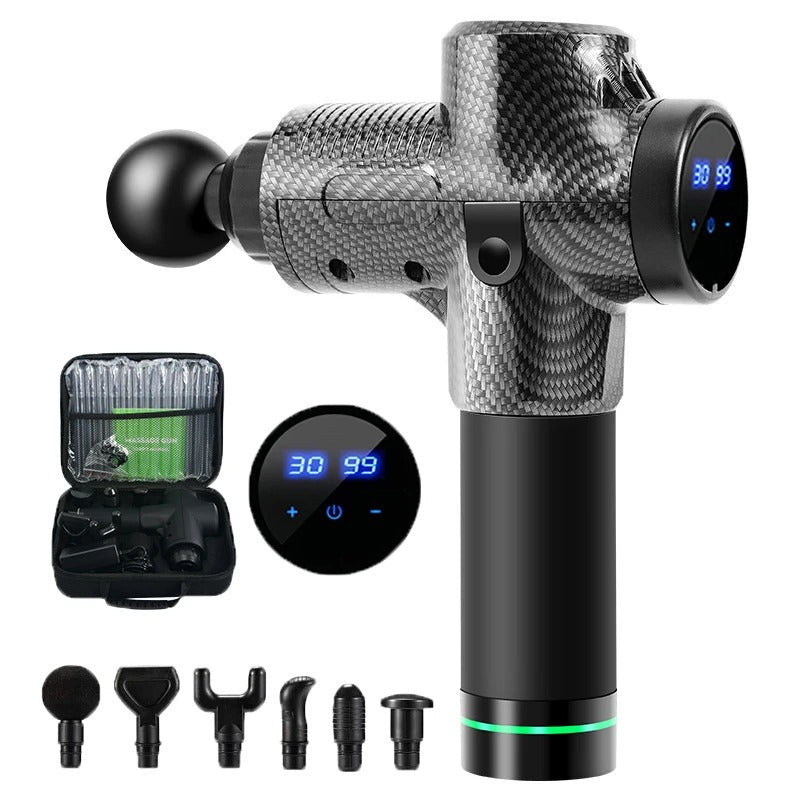 Massage Gun | 30-Speed Percussion up to 3200 RPM | Quiet Motor, 6 Heads, USB-C Rechargeable Battery for Recovery